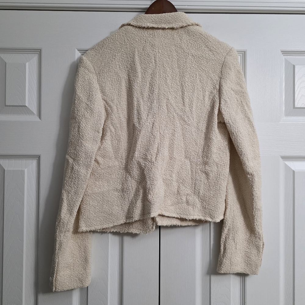 Rag & Bone Ellie Cotton Tweed Blazer Ecru Women's Size 10 NWT - Picture 5 of 9